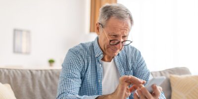 A man using his phone.